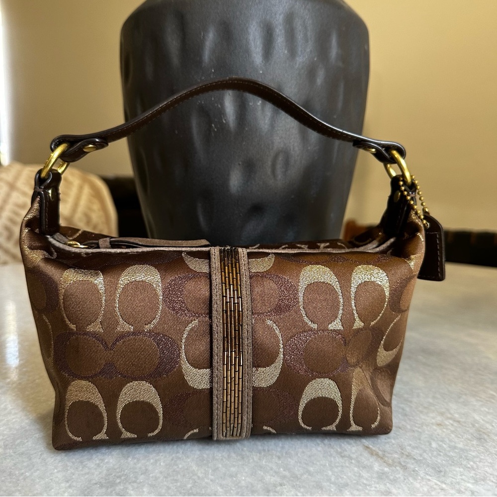 Coach Signature beaded mini handbag🤎✨SOLD